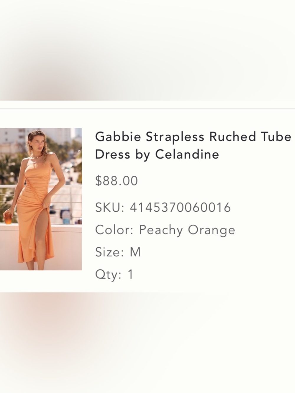 Celandine Ruched Tube Dress